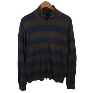 Mens GAP Lambswool Silk Blend Full Zip Trendy Sweater Jacket XL